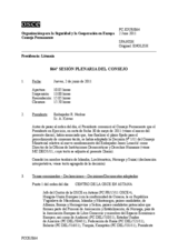 Diario de la 864ª Sesión plenaria del Consejo