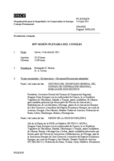 Diario de la 859ª Sesión plenaria del Consejo Permanente