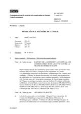 Journal de la 857ème séance plénière du Conseil