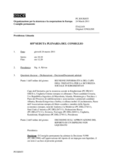 Giornale della 855a Seduta plenaria del Consiglio permanente