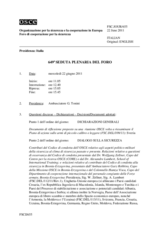 Giornale della 649a Seduta plenaria del Foro di cooperazione per la sicurezza