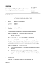 Diario de la 647ª Sesión plenaria del Foro de Cooperación en materia de Seguridad  