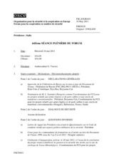 Journal de la 645ème séance plénière du Forum