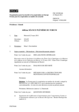 Journal de la 640ème séance plénière du Forum