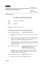 Giornale della 631a Seduta plenaria del Foro di cooperazione per la sicurezza