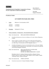 Diario de la 631ª Sesión plenaria del Foro de Cooperación en materia de Seguridad  