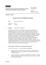 Journal de la 633ème séance plénière du Forum