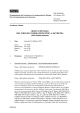 Giornale della 636a Seduta plenaria del Foro di cooperazione per la sicurezza