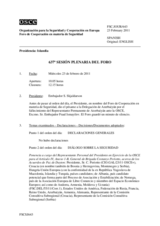 Diario de la 637ª Sesión plenaria del Foro de Cooperación en materia de Seguridad  