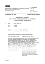 Giornale della 47a Riunione congiunta del Foro di cooperazione per la sicurezza e del Consiglio permanente