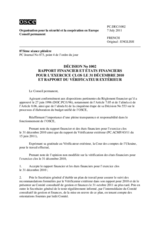 Décision No. 1002 du Conseil permanent