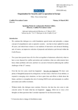 Ambassador Herbert Salber, Director, Conflict Prevention Centre