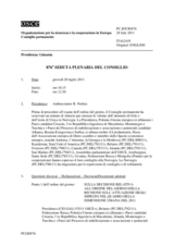 Giornale della 876a Seduta plenaria del Consiglio permanente