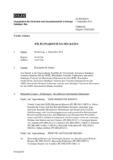 Journal der 878. Plenarsitzung des Ständigen Rates 