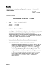 Diario de la 878ª Sesión plenaria del Consejo Permanente 