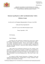 Statement by the Delegation of Georgia on the elections in the breakaway region of Abkhazia in Georgia, held on 26 August 2011