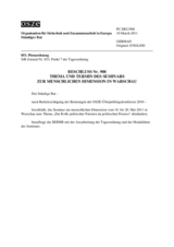 Beschluss Nr. 988 des Ständigen Rates