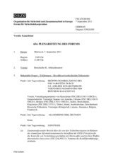 Journal der 654. Plenarsitzung des Forums