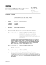 Diario de la 654ª Sesión plenaria del Foro de Cooperación en materia de Seguridad  