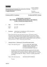 Giornale della 49a Riunione congiunta del Foro di cooperazione per la sicurezza e del Consiglio permanente