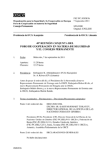 Diario de la 49ª Reunión conjunta del Foro de Cooperación en materia de Seguridad y del Consejo Permanente 