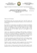 Statement by the Delegation of Azerbaijan in response to statements by the Polish Presidency of the Council of the European Union and by the Delegation of the United States on the human rights, fundamental freedoms and the rule of law in Azerbaijan