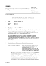 Giornale della 879a Seduta plenaria del Consiglio permanente