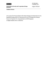 Выступление Постоянного представителя Российской Федерации при ОБСЕ А.В.Келина –  О четырехсторонней встрече президентов Афганистана, Пакистана, России и Таджикистана и саммите СНГ в Душанбе