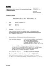 Giornale della 880a Seduta plenaria del Consiglio permanente