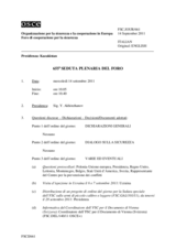 Giornale della 655a Seduta plenaria del Foro di cooperazione per la sicurezza