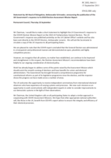 Statement by the Delegation of the United Kingdom on the Response to the ODIHR election assessment report on the parliamentary elections held in the United Kingdom in 2010