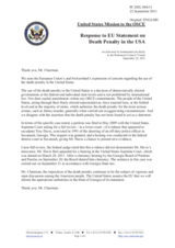 Statement by the Delegation of the United States in response to the statement by the Polish Presidency of the Council of the European Union on the death penalty in the United States of America 