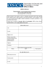 Application form for participants