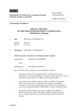 Journal of the 657th Special Plenary Meeting of the Forum for Security Co-operation