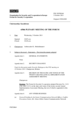 Journal of the 658th Plenary Meeting of the Forum for Security Co-operation