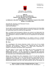 Address by Edmond Haxhinasto, Deputy Prime Minister and Foreign Minister of Albania