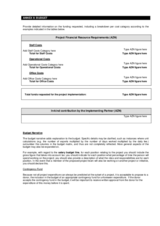 Budget template for Tender No. 4/2011