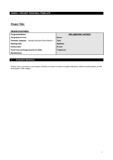 Project template for Tender No. 4/2011