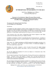 Statement by the Delegation of Kazakhstan in response to the statement by the Delegation of the United States on the new law on religion in Kazakhstan