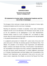 Statement by the Polish Presidency of the Council of the European Union on human rights, fundamental freedoms and the rule of law in Azerbaijan