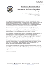 Statement by the Delegation of the United States on the 17th round of the Geneva Discussions on Security and Stability in the South Caucasus, held in Geneva, Switzerland, on 4 October 2011