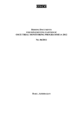 Bidding documents for Tender No. 6/2011 