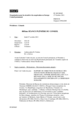 Journal de la 885ème séance plénière du Conseil