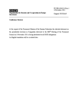 Выступление Постоянного Представителя Российской Федерации А.В.Келина - О президентских выборах в Киргизии 