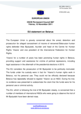 Statement by the Polish Presidency of the Council of the European Union on the human rights situation in Belarus