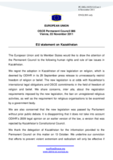 Statement by the Polish Presidency of the Council of the European Union on human rights and the rule of law in Kazakhstan