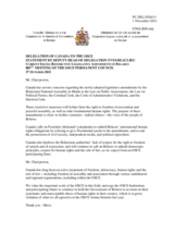 Statement by the Delegation of Canada on human rights and fundamental freedoms in Belarus