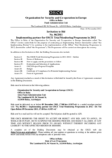 Tender announcement