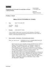 Journal de la 888ème séance plénière du Conseil