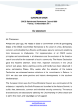 Statement by the Polish Presidency of the Council of the European Union on the preparations for the meeting of the Ministerial Council in Vilnius